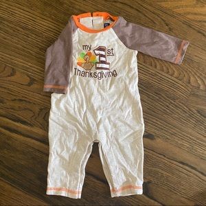 First Thanksgiving Embroidered Onesie